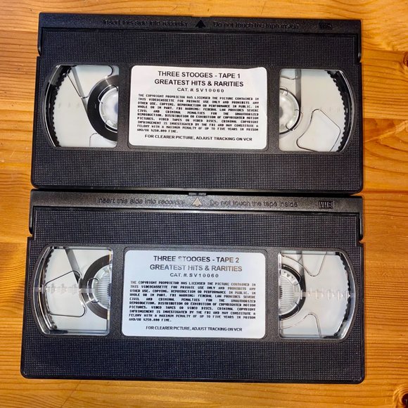 Vintage The Three Stooges Greatest Hits and Rarities VHS, 1999, 2-Tape Set TV - Picture 4 of 4